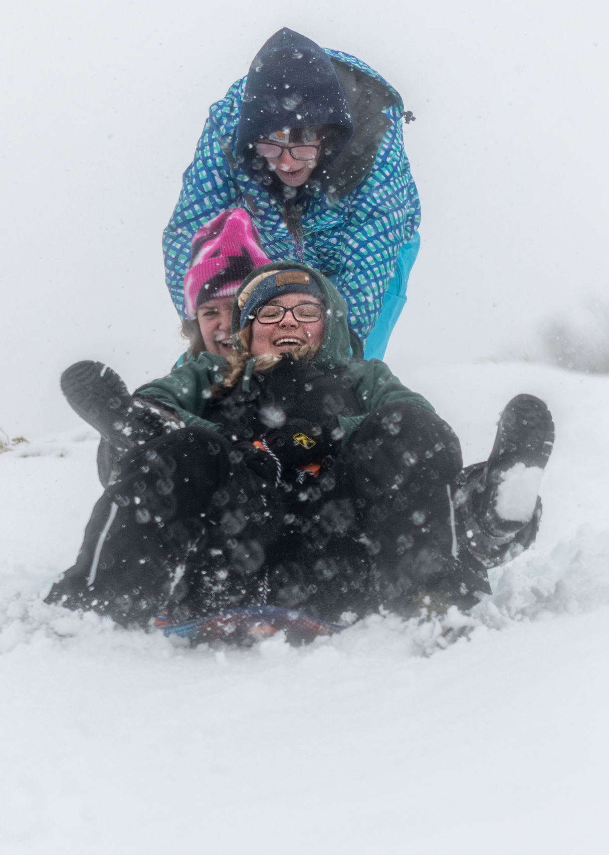 The snow keeps piling up